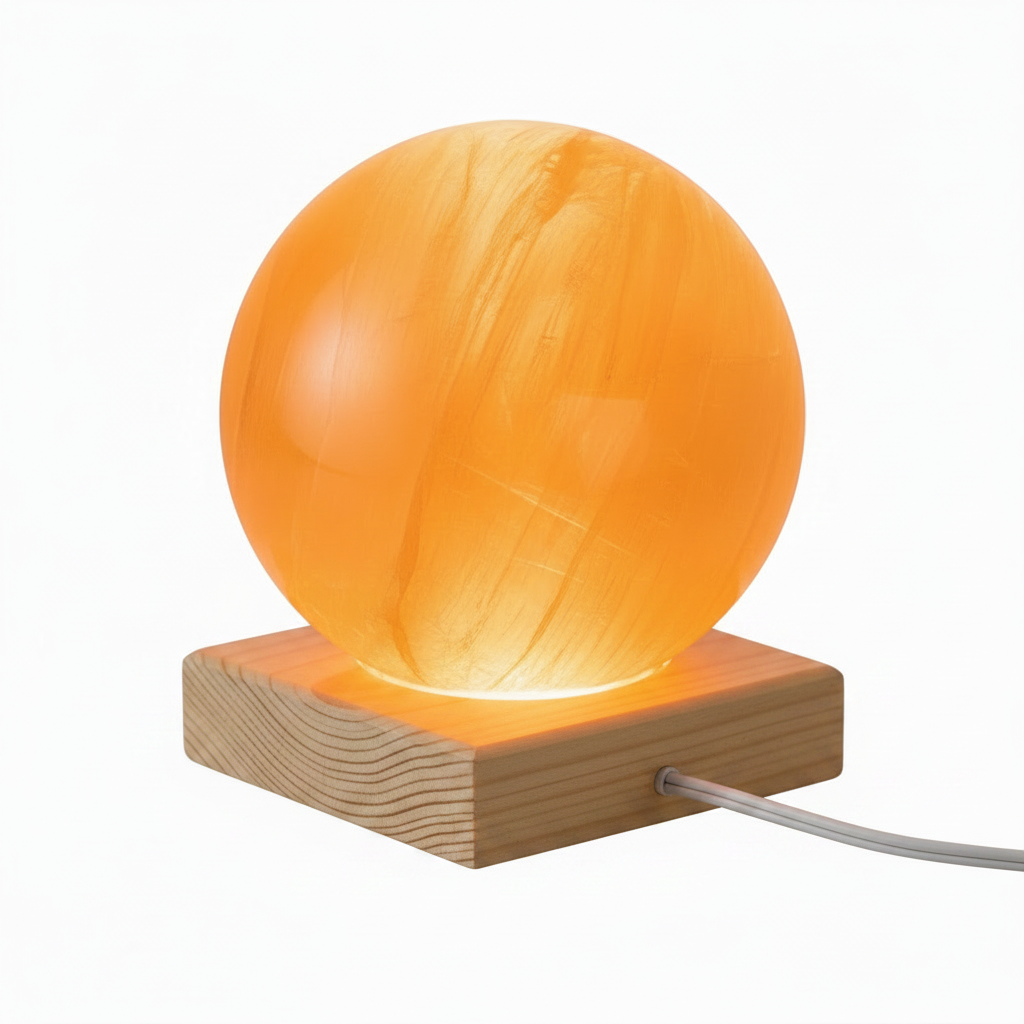 Esfera Selenita Naranja - Cristal pino
