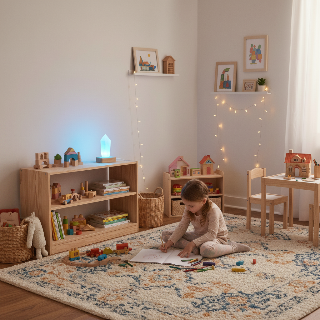 Lámpara Punta de Selenita Natural 10 cm Calidad Premium INCLUYE BASE LED DE MADERA