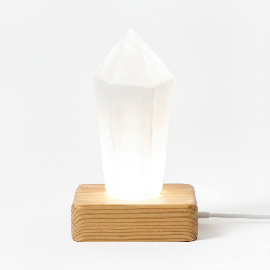 Lámpara punta selenita LED blanca intensa